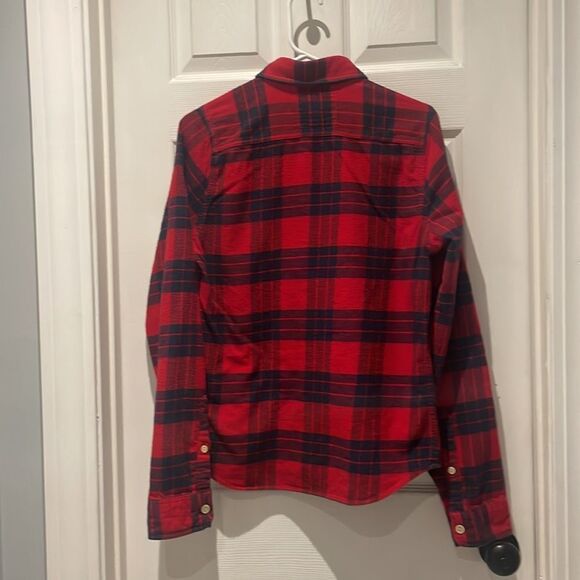 Hollister flannel plaid button down SZ medium - Picture 5 of 7